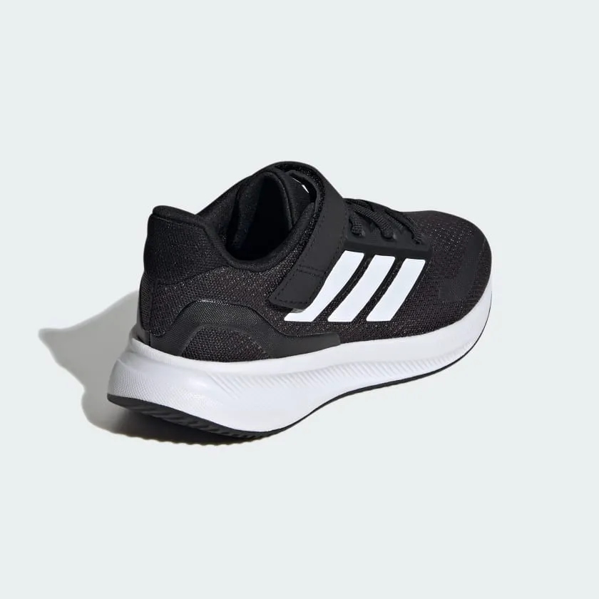 ADIDAS KID'S RUNFALCON 5 HOOK N' LOOP BLACK/WHTE RUNNING SHOES