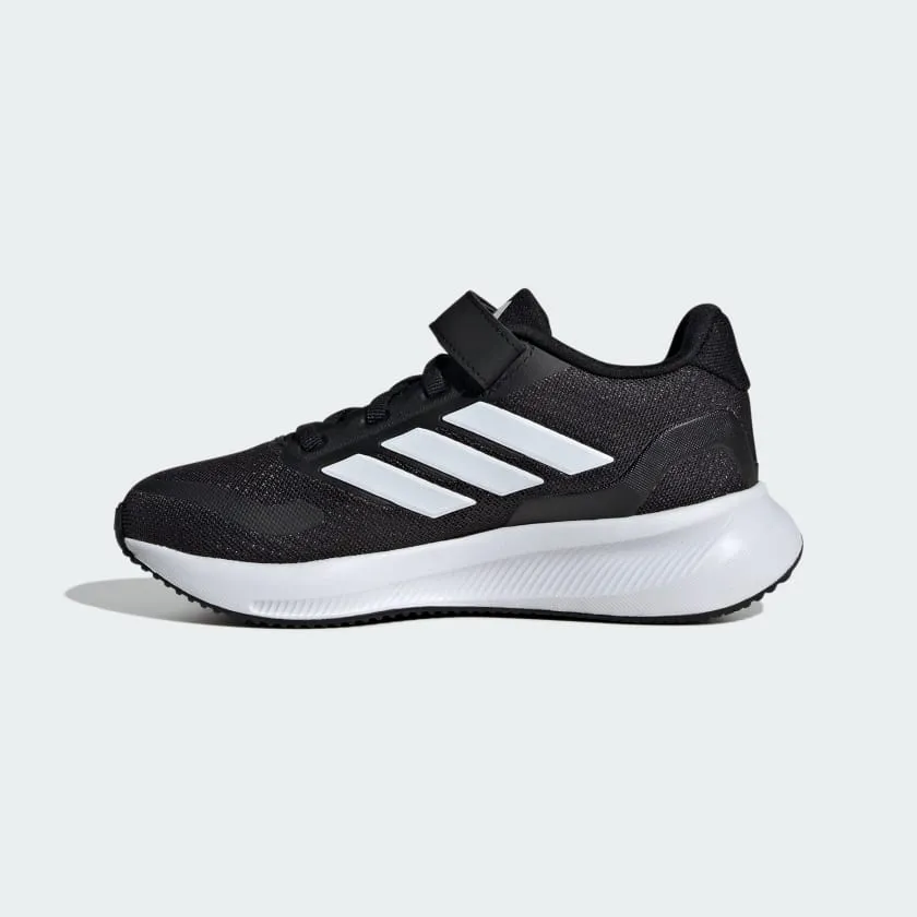 ADIDAS KID'S RUNFALCON 5 HOOK N' LOOP BLACK/WHTE RUNNING SHOES