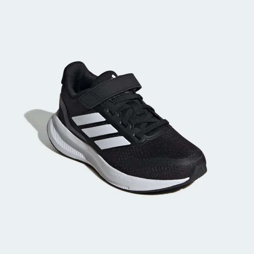 ADIDAS KID'S RUNFALCON 5 HOOK N' LOOP BLACK/WHTE RUNNING SHOES