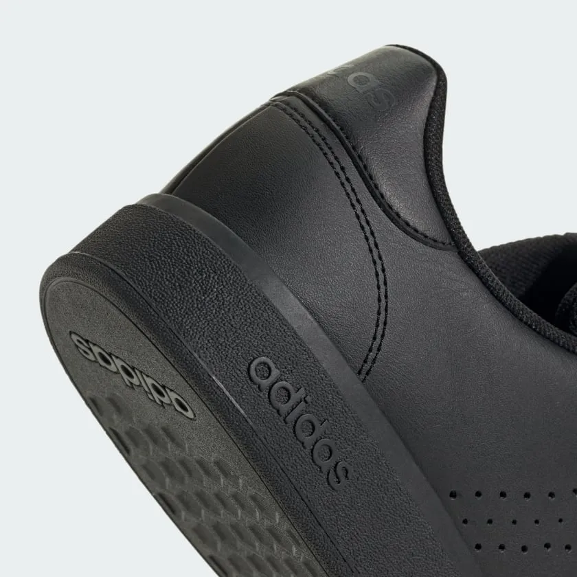 ADIDAS MEN'S ADVANTAGE BASE 2.0 TRIPLE BLACK SNEAKER SHOES
