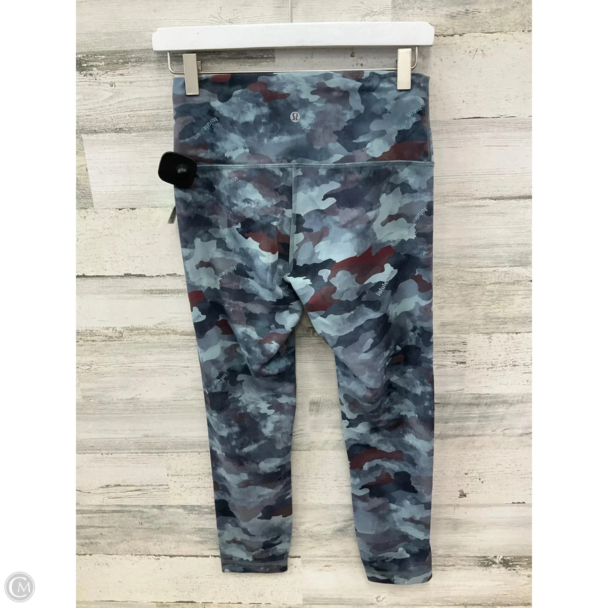 Athletic Leggings By Lululemon In Grey & Red, Size: 8