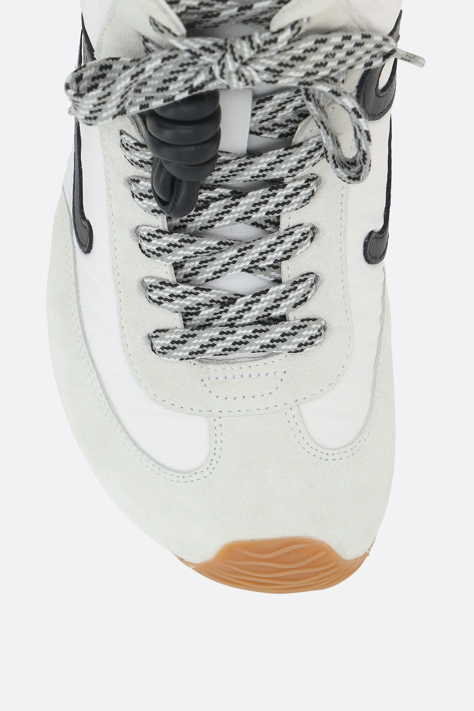 Ballet Runner 2.0 high-top sneakers in nylon and suede