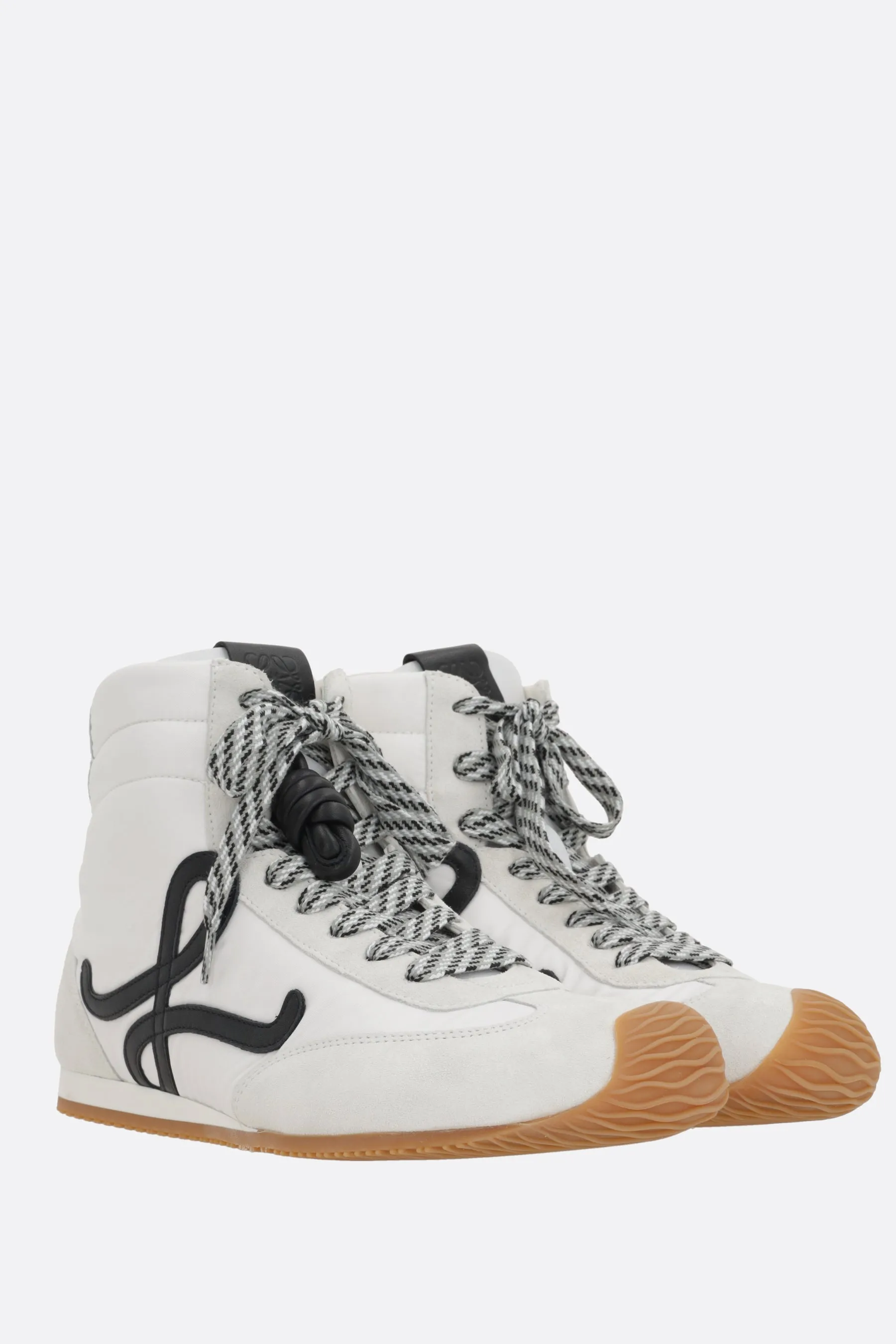 Ballet Runner 2.0 high-top sneakers in nylon and suede