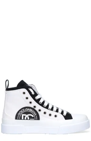 Dolce & Gabbana Logo Patch High-Top Sneakers
