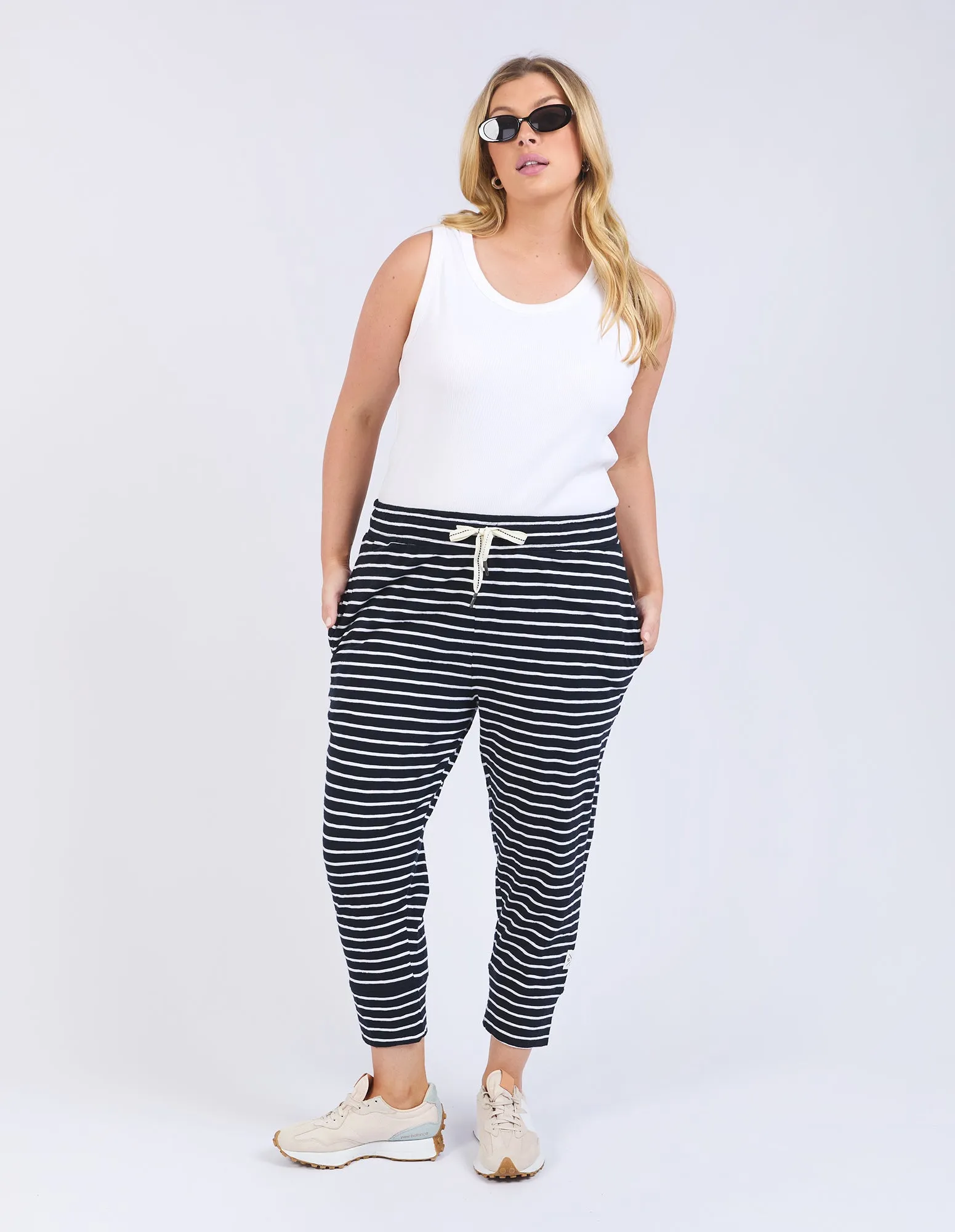 Elm Brunch Pant Navy & White Stripe