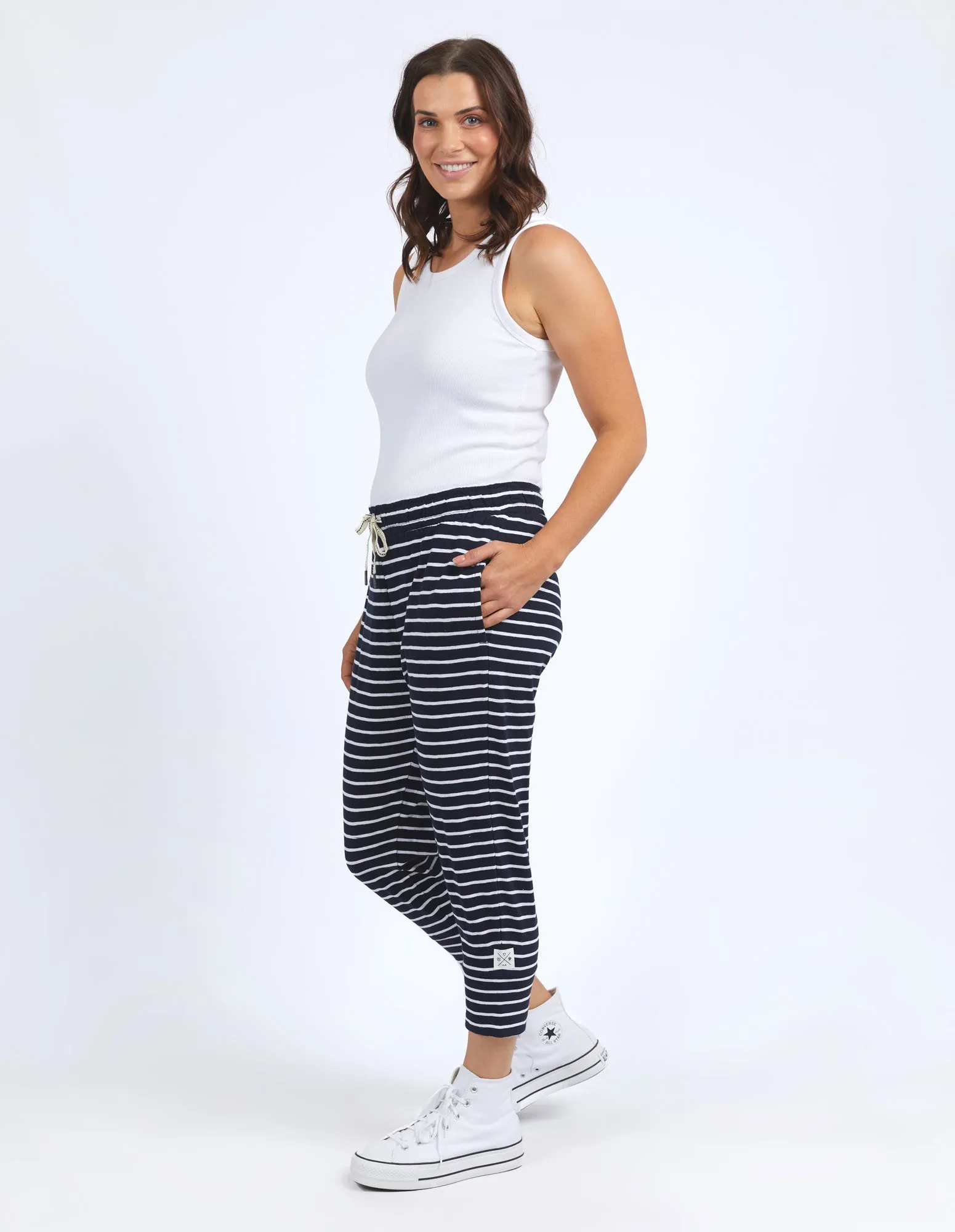Elm Brunch Pant Navy & White Stripe