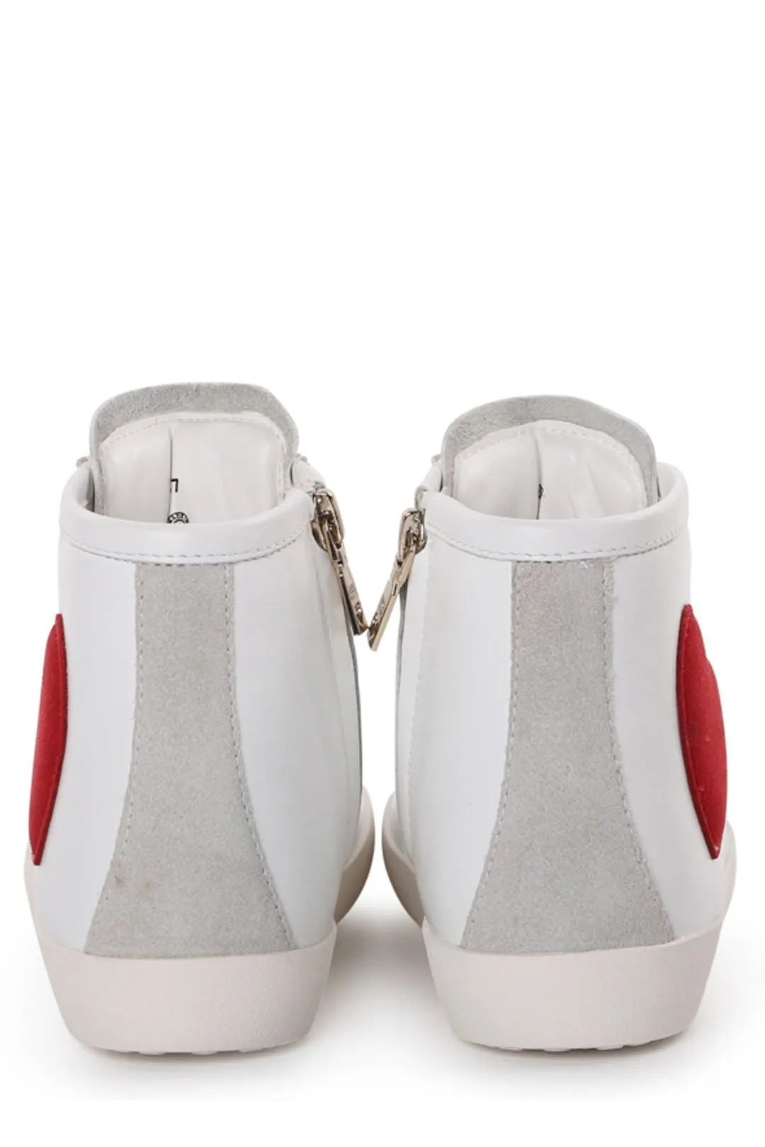 Love Moschino Heart Patch Logo Print High-Top Sneakers
