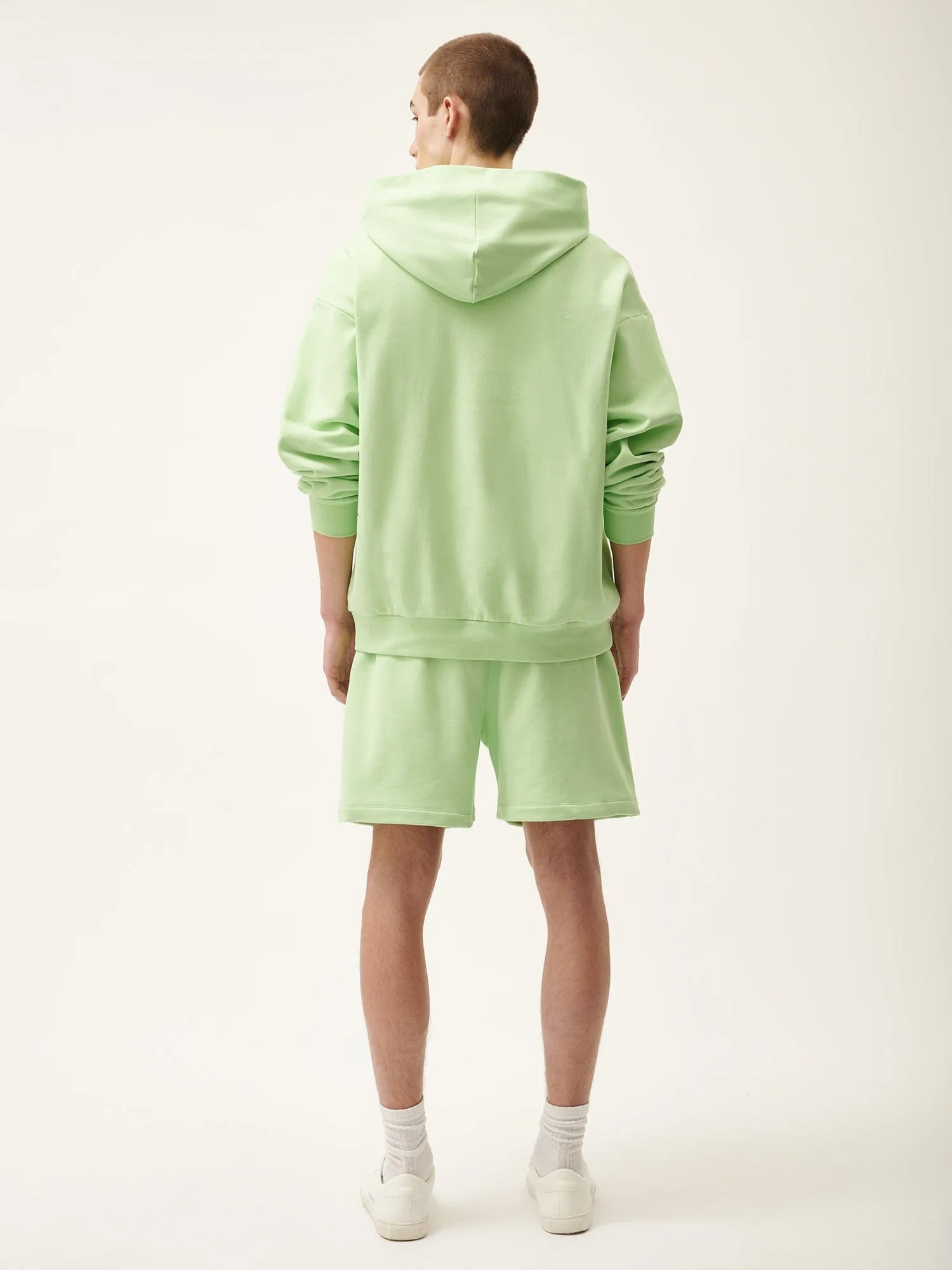 Mens 365 Midweight Mid Length Shorts—fennel green