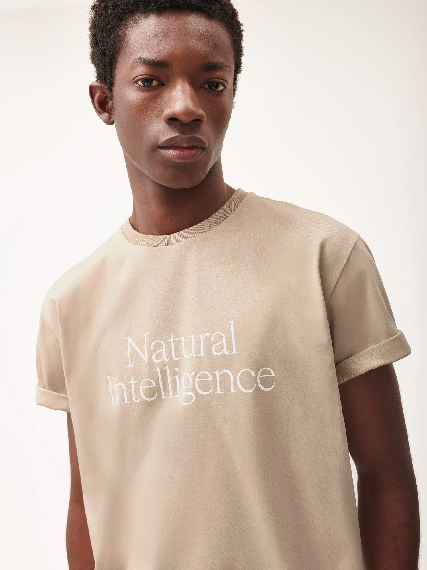 Mens 365 Natural Intelligence T-shirt—mirage beige