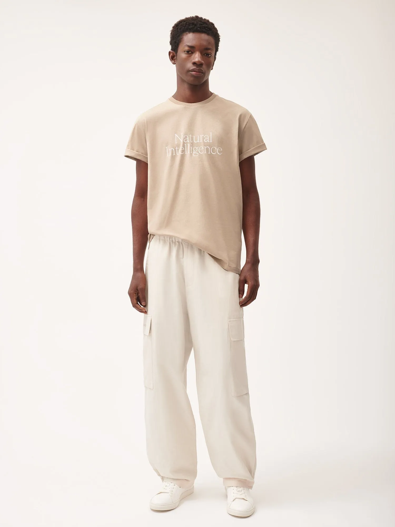 Mens 365 Natural Intelligence T-shirt—mirage beige
