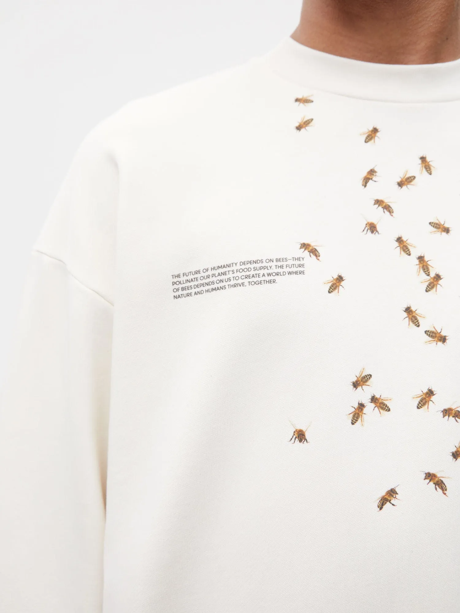 Mens Bee The Change Sweatshirt—undyed