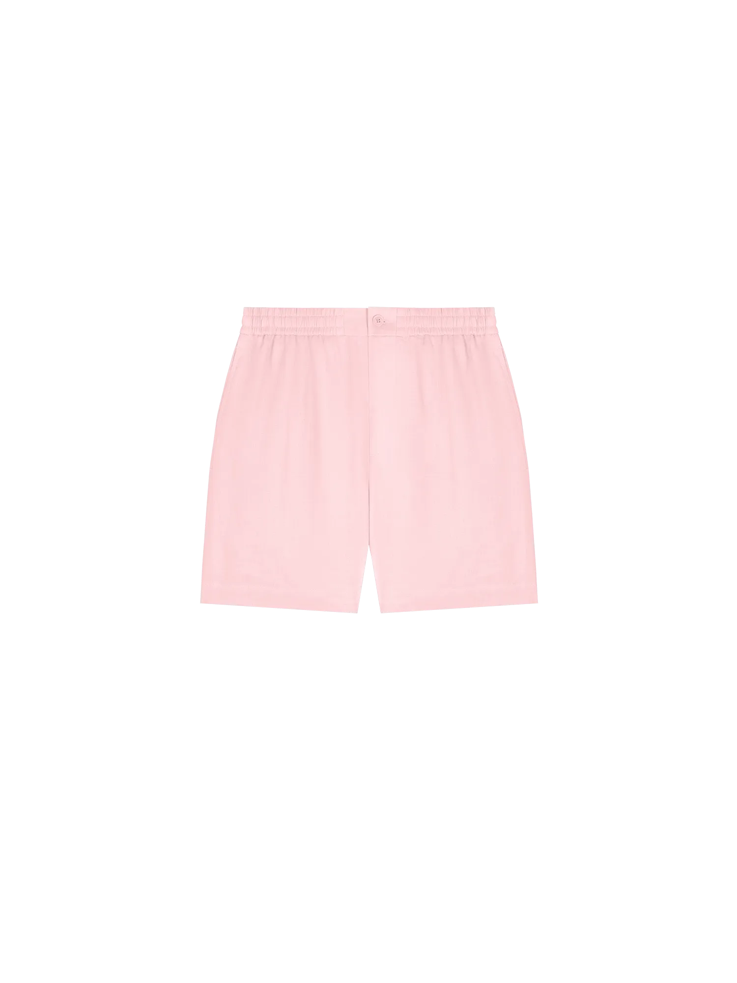 Mens DNA Aloe Linen Mid Length Shorts—magnolia pink