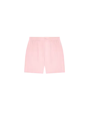 Mens DNA Aloe Linen Mid Length Shorts—magnolia pink