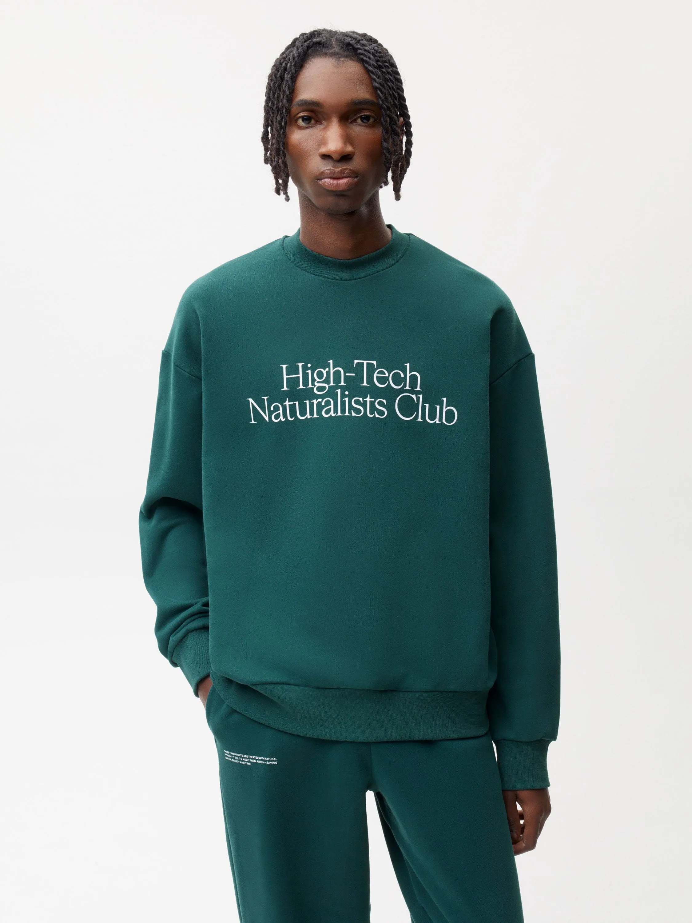Mens High-Tech Naturalists Club Sweatshirt—foliage green
