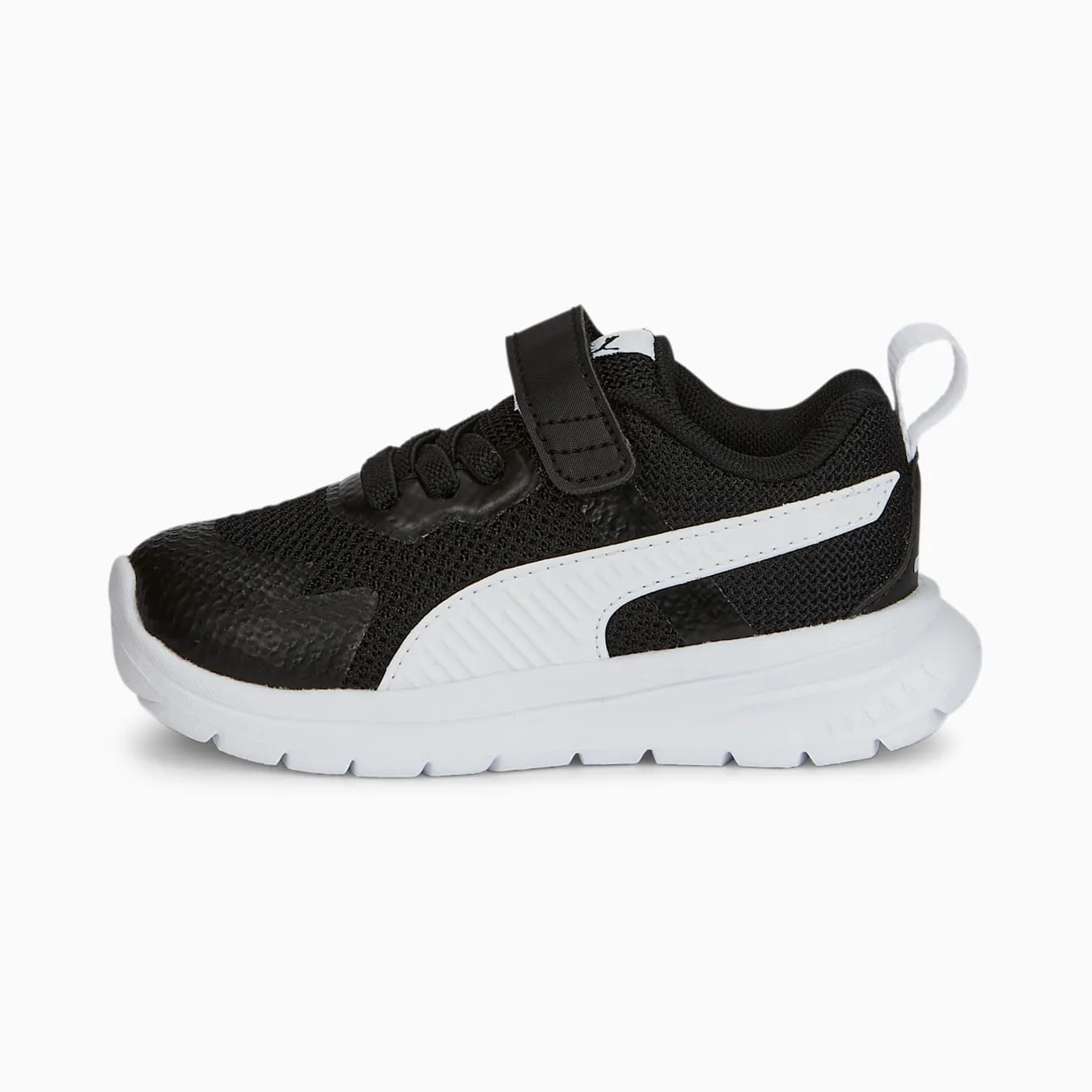 PUMA KID'S EVOLVE RUN MESH BLACK/WHITE RUNNING SHOES