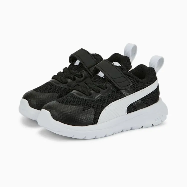PUMA KID'S EVOLVE RUN MESH BLACK/WHITE RUNNING SHOES