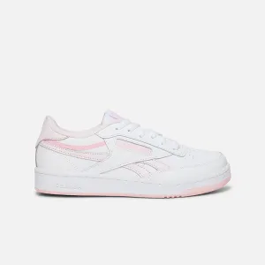 REEBOK KID'S CLUB C WHITE/PINK SHOES