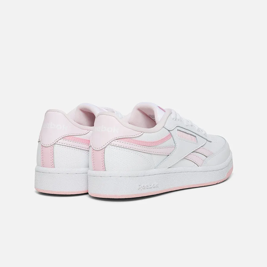 REEBOK KID'S CLUB C WHITE/PINK SHOES