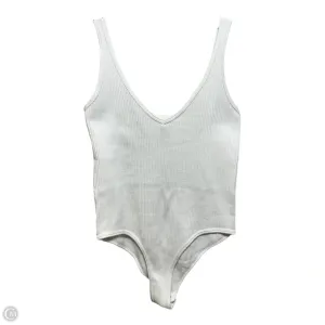 Ribbed Bodysuit By Aura In White, Size: S