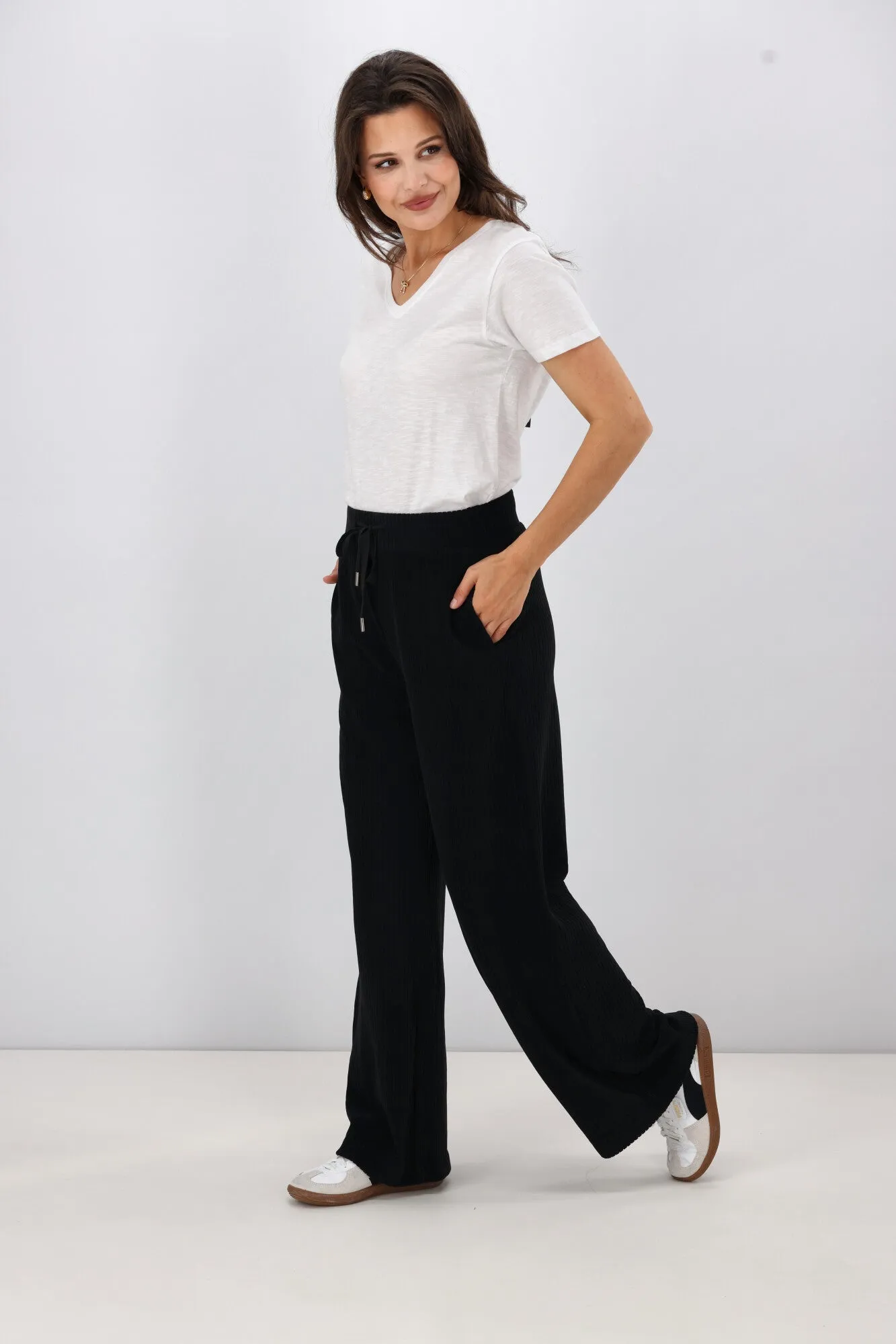 Shine On Label Azariah Cord Pant Black