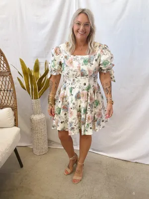 Soft Garden Floral Dress