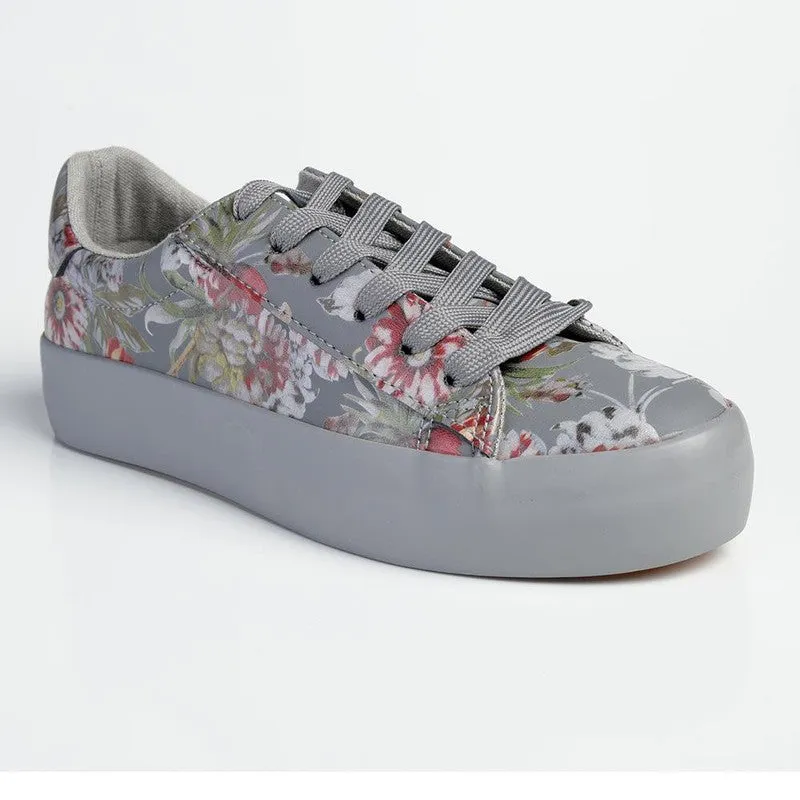 Soft Style by Hush Puppies Fordan Floral Sneaker - Grey