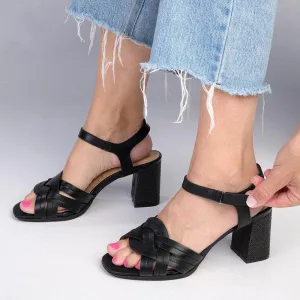 Soft Style By Hush Puppies Quasar Strappy Heel Sandals - Black