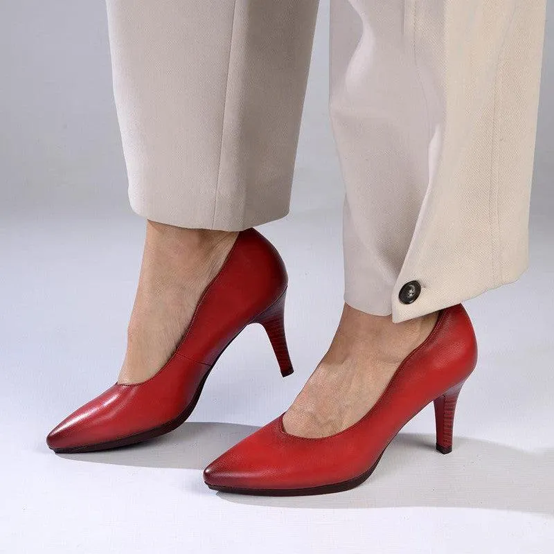 Soft Style Hush Puppies Phillipa Court Heel - Red