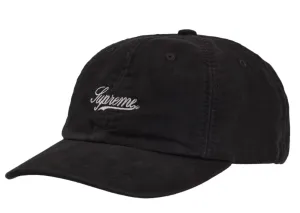 Supreme Lightweight Moleskin 6-Panel Dad Hat Black White