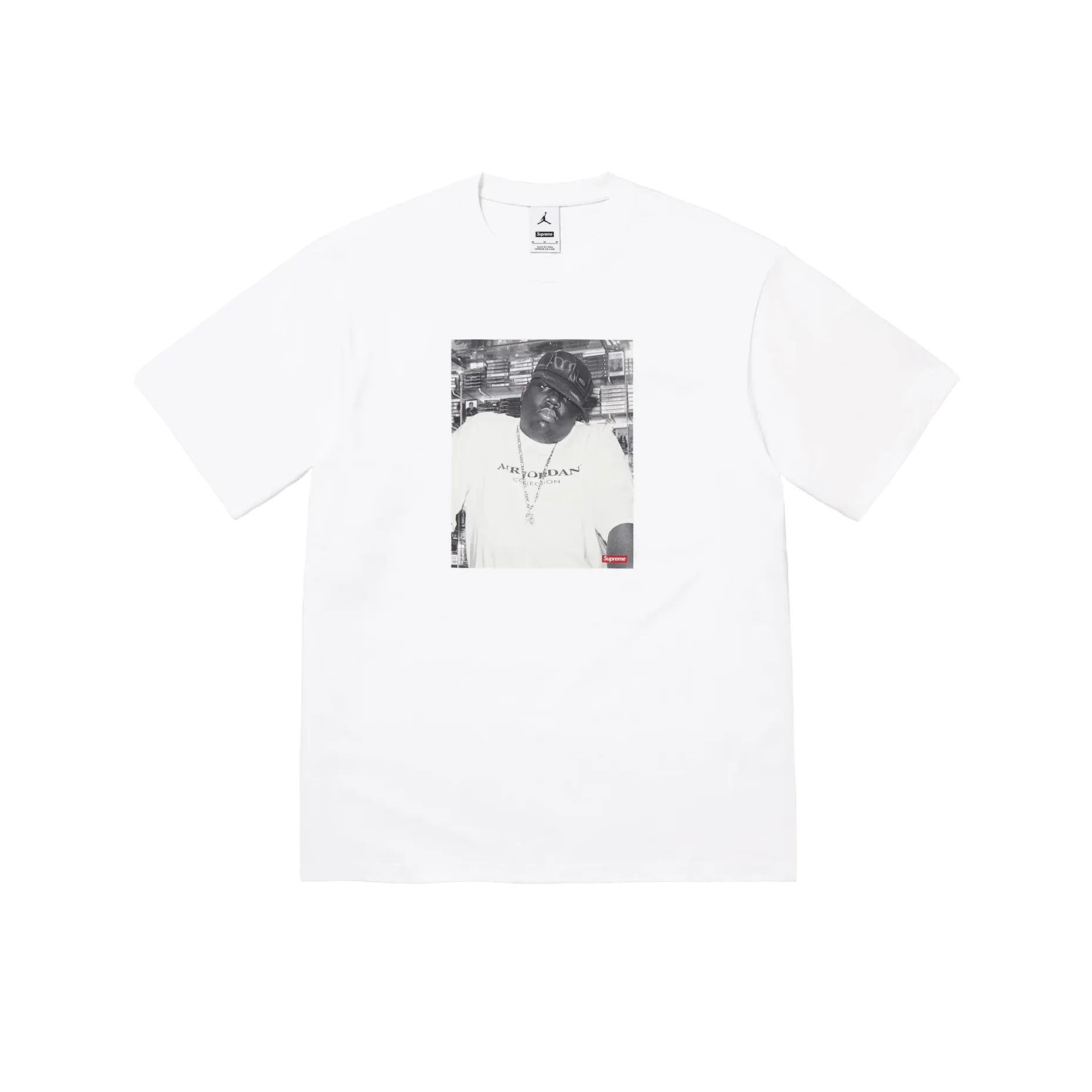 Supreme x Jordan Biggie S/S Top White