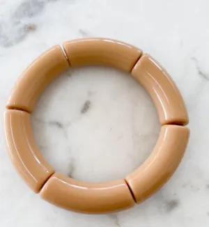 Tan Acrylic Bamboo Bangle