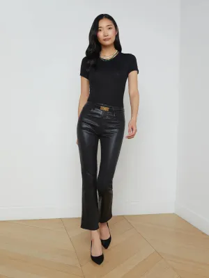 Tati High Rise Micro Boot Noir Coated