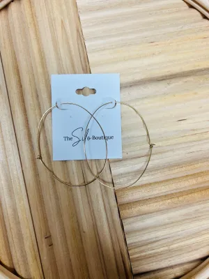 Thin Wire Hoop Earrings