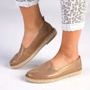 Tsonga Indzima Leather Espadrille Slip-On - Beige Spirit