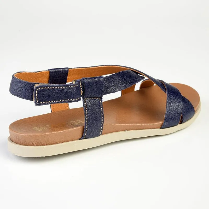 Tsonga Sadani Leather Sandals - Navy