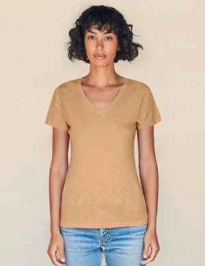 V Neck Tee - Pigment Biscuit