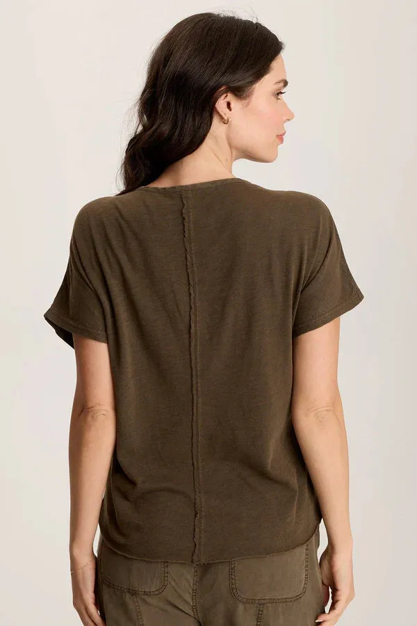 Werner Twill Ruched Cord Top - Westgate Pigment