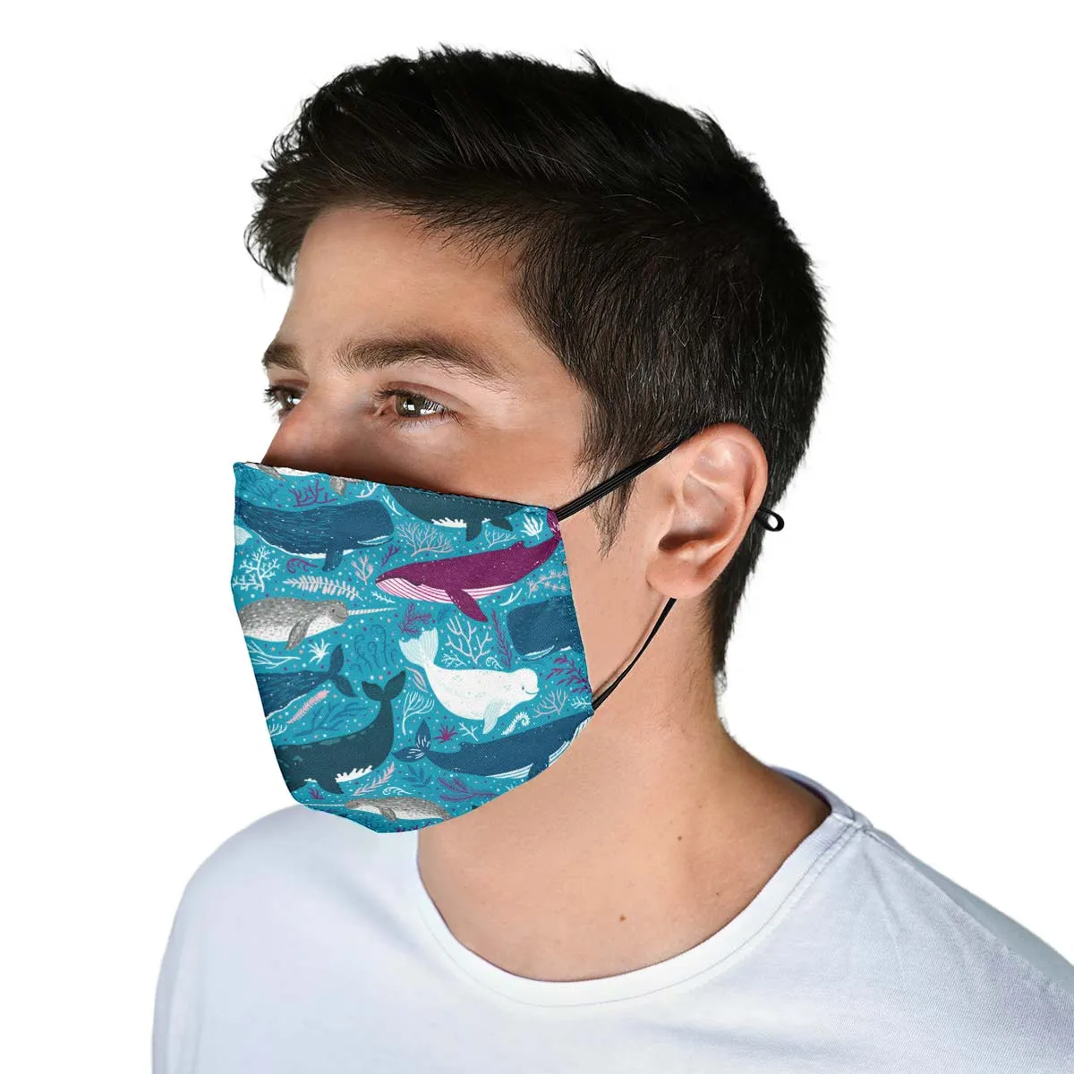 Whale Party Face Cover