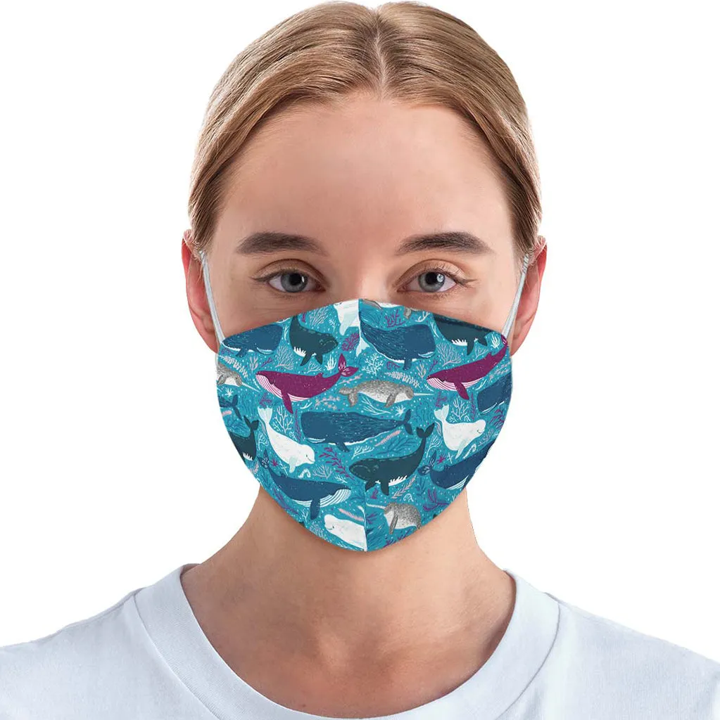 Whale Party Face Cover