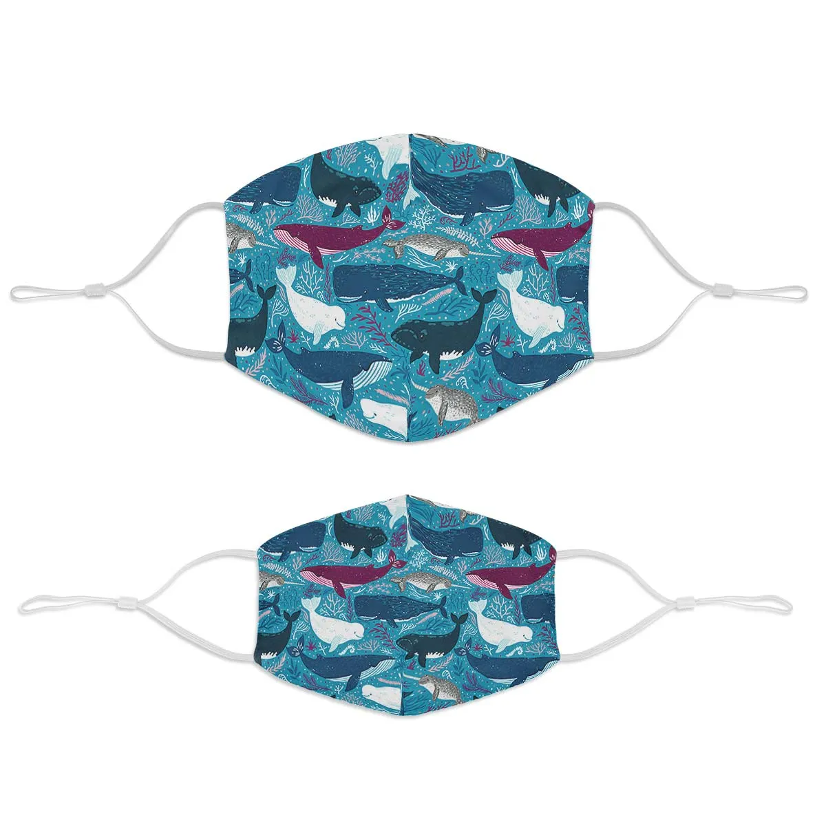 Whale Party Face Cover