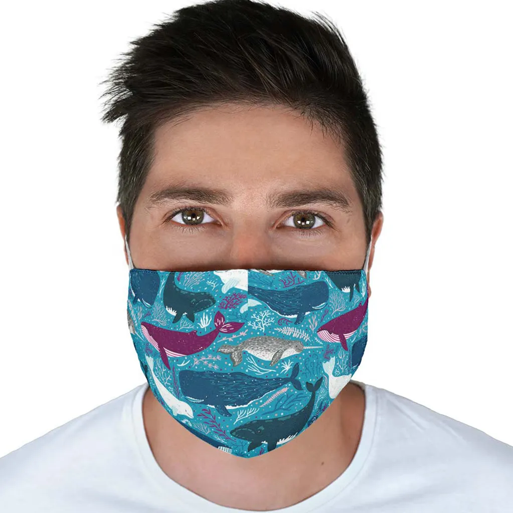 Whale Party Face Cover