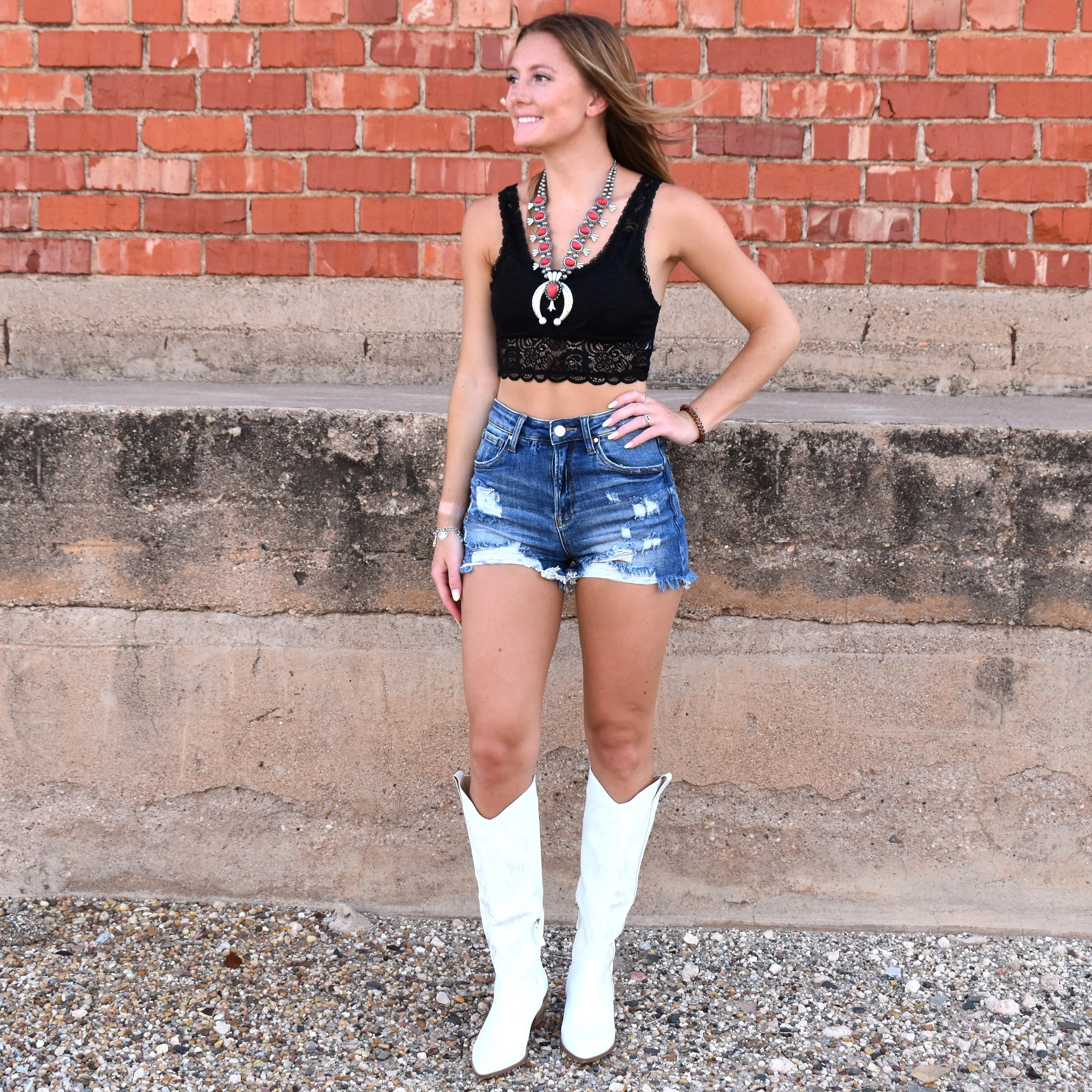 White Waco Whipstitch Cowgirl Boots*