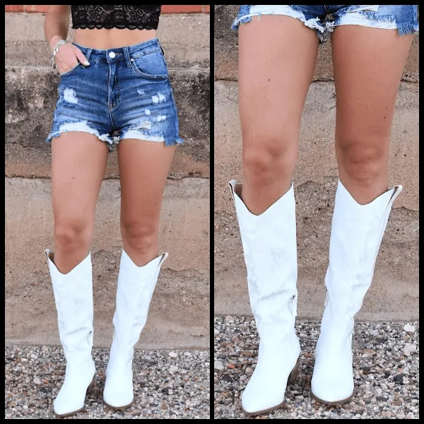 White Waco Whipstitch Cowgirl Boots*