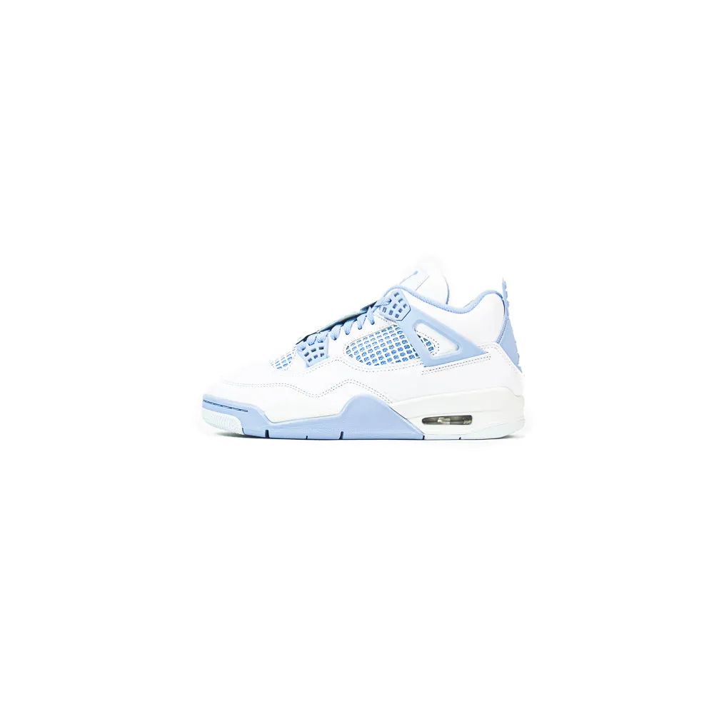 Wmns Air Jordan 4 Retro (White/Aluminum-Blue Tint)