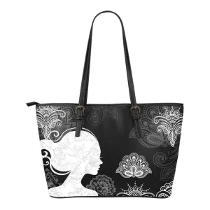 Woman Paisley Pattern Tote Bag