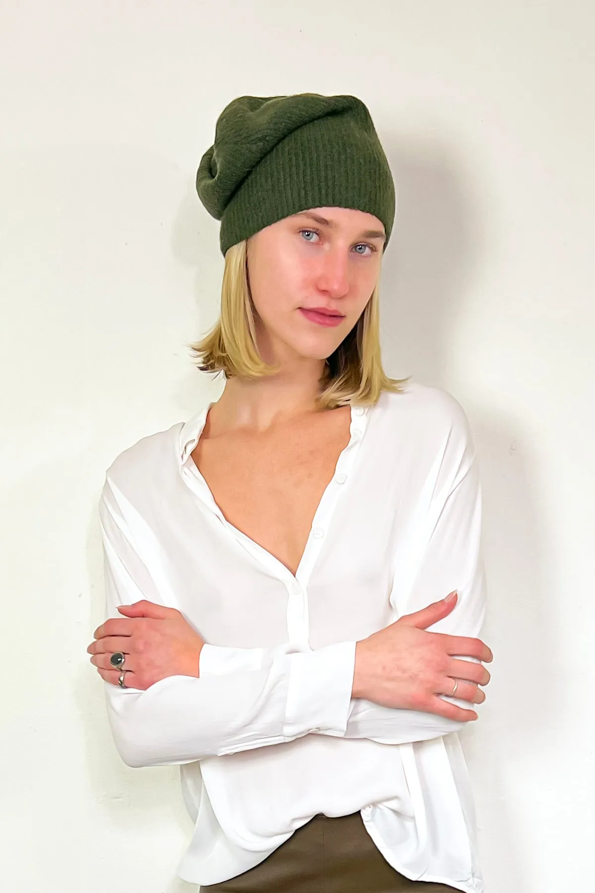 Wool Knitted Beanie - Teal
