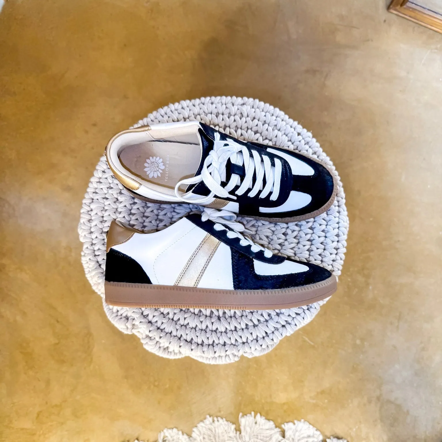 Yellow Box | Zayne Lace-Up Sneaker in Black Multi