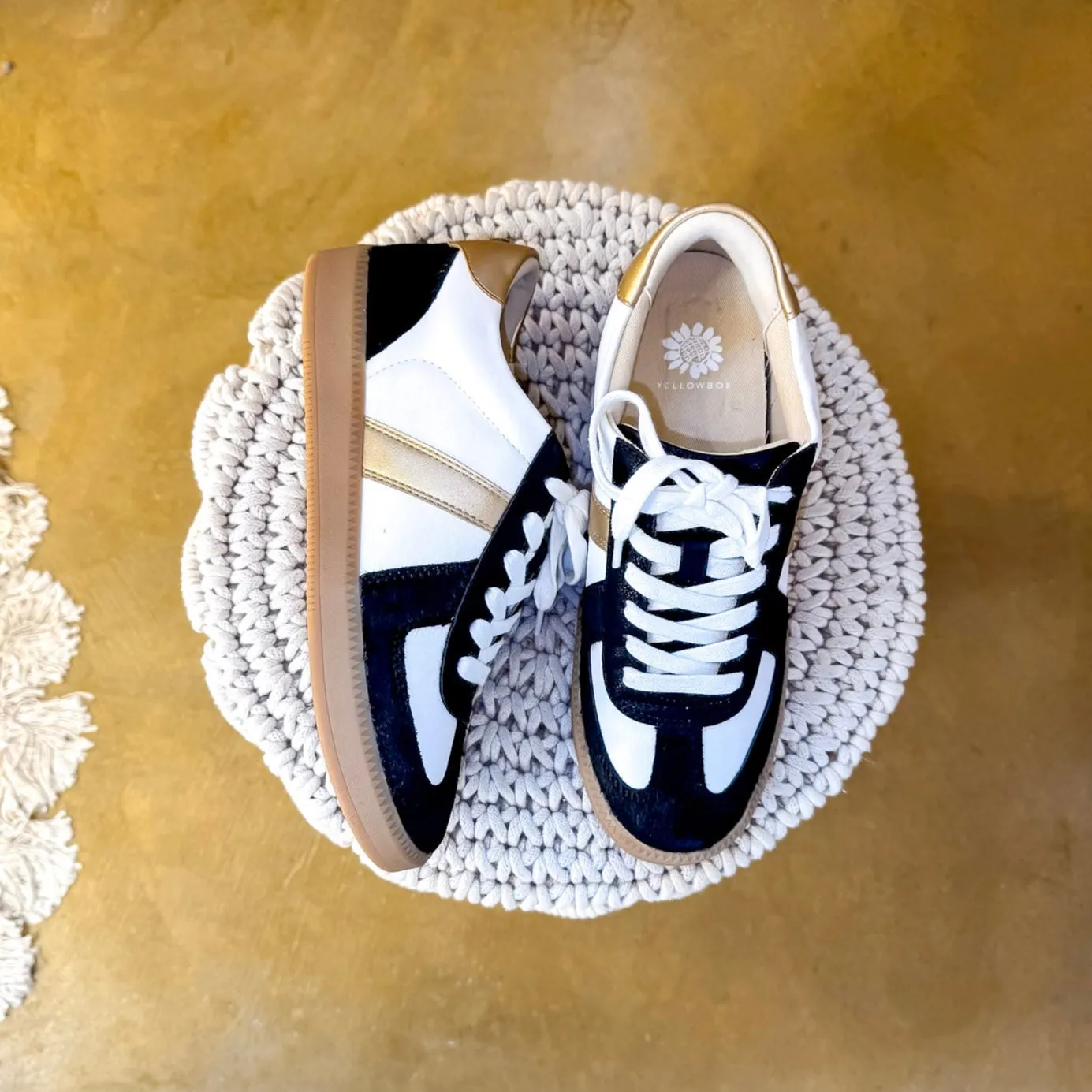 Yellow Box | Zayne Lace-Up Sneaker in Black Multi