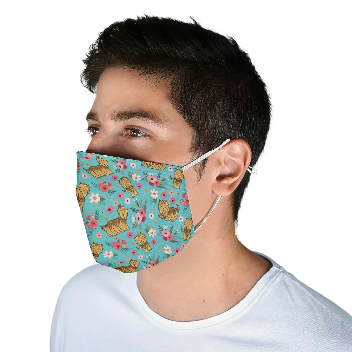 Yorkshire Terrier Flower Face Cover
