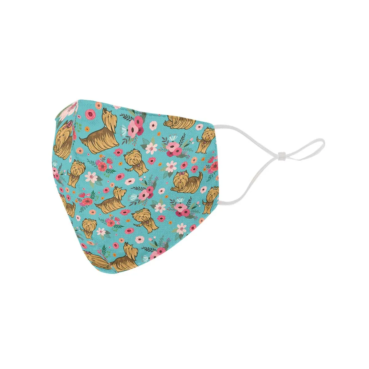 Yorkshire Terrier Flower Face Cover